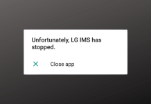 Unfortunately LG IMS Keeps Stopping