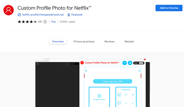 add custom profile photo for netflix