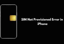 how to fix SIM not Provisioned Error in iPhone