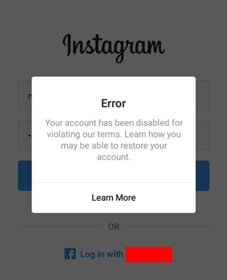 steps to recover disabled instagram account for policy violation