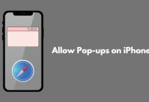 Allow Pop ups on iPhone