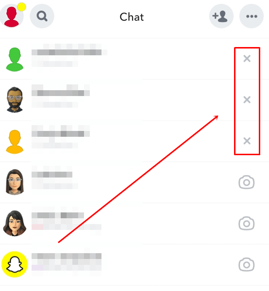 What Does the X Mean on Snapchat instead of the camera icon