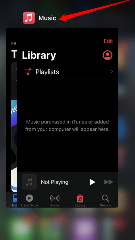restart Apple Music app