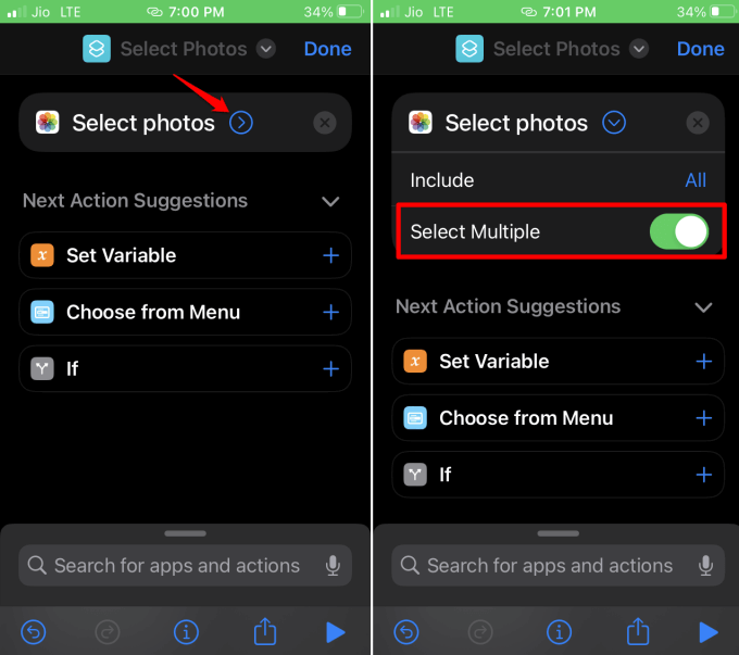 enable select multiple photos