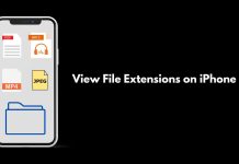 how to view file extensions on iPhone