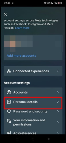 personal details
