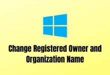 Change Registered Owner and Organization Name in Windows 11