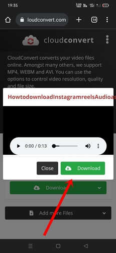 download the audio file