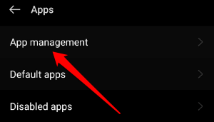 Apps > App Management