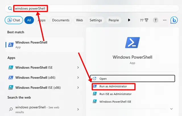 type Windows PowerShell