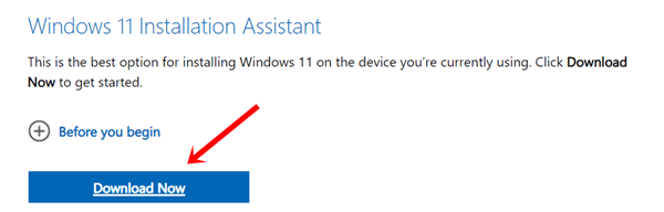 download Windows 11 Installation Assistant