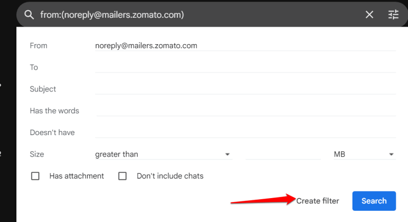 create a filter in Gmail label