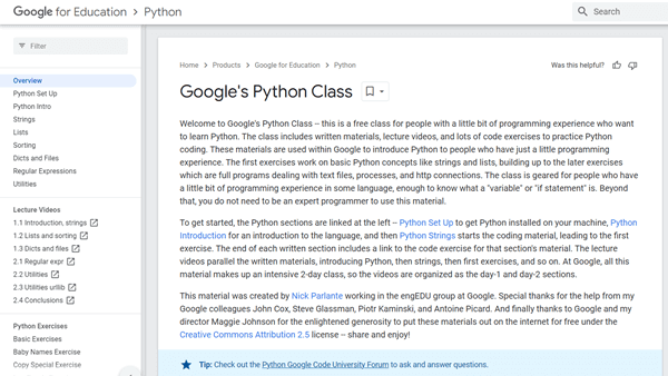 google python course