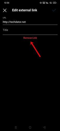 remove bio link