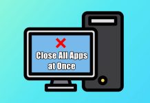 Close All Apps at Once in Windows 11