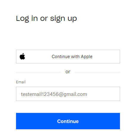 Now, enter your email address here, and click on Continue
