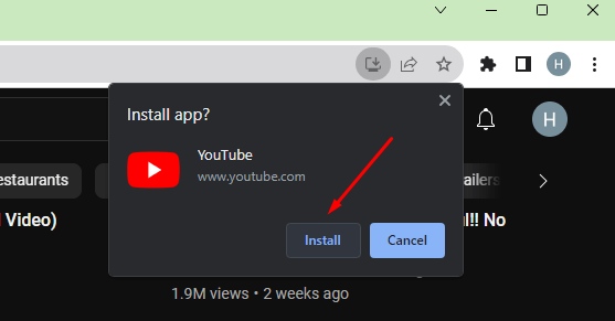 click on the Install button