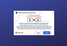 Remove Windows Defender Security Warning Scam