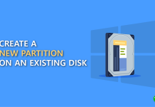 Create a New Partition on an Existing Disk