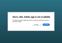 Sorry, this Adobe app is not available
