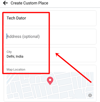 Create Custom Place in facebook
