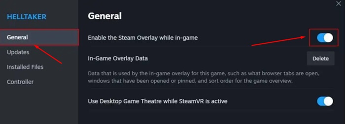 Enable the Steam Overlay While In-Game