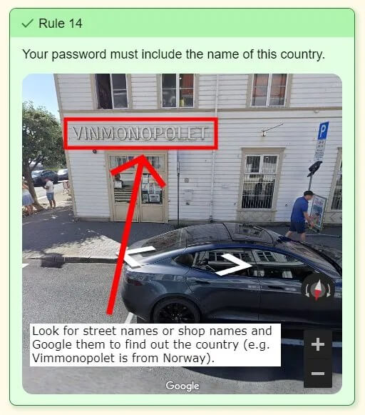Your Password Must Include The Name Of This Country