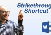 Keyboard Shortcut for Strikethrough